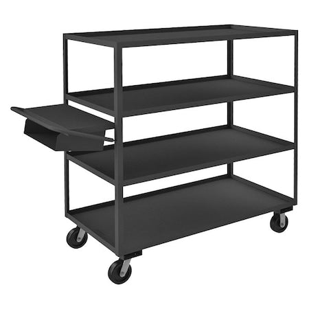 Durham MFG OPCPFS-306065-4-6PH-95 Order-Picking Utility Cart with Lipped Metal Shelves, Steel, 3,600 lb Load Capacity, 4