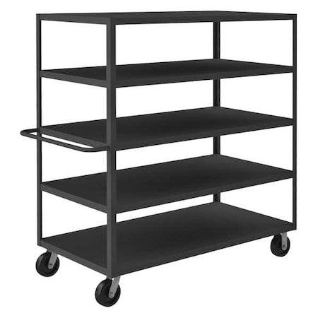 Durham MFG RSC-306066-5-3K-ALD-95 Utility Cart with Flush Metal Shelves, Steel, 3,000 lb Load Capacity, 5 Shelves, 78 1/2 in