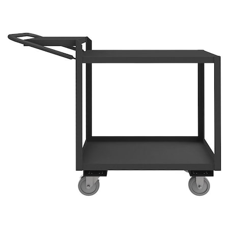 Durham MFG OPCFS-1832-2-TLD-95 Order-Picking Utility Cart with Lipped & Flush Metal Shelves, Steel, 1,200 lb Load Capacity