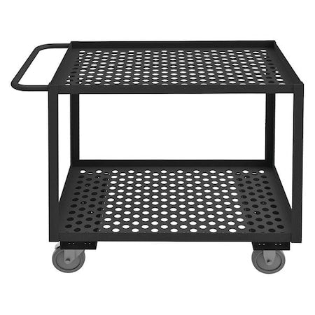 Durham MFG RSCM-2436-2-95 Flow-Through Utility Cart with Perforated Lipped Metal Shelves, Steel, 1,200 lb Load Capacity