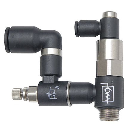 Legris 7894 08 17 Piloted Non Return Valve, Flow Reg, 3/8 in