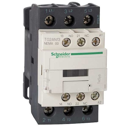 Schneider Electric T02AN13G7 120V AC Non-Reversing Magnetic Contactor 3P 9A NEMA 00