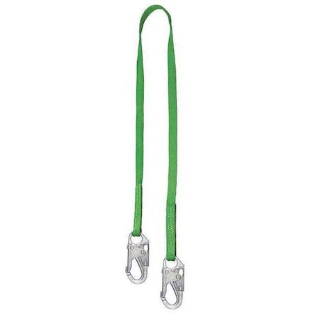 Miller 213TWLS-Z7/3FTGN Positioning Lanyard, 3 ft Length, Snap Hook, Steel, 1 Leg(s), 310 lb. Weight Capacity