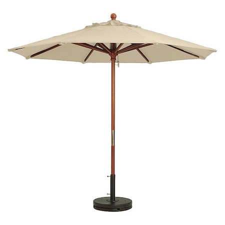 Grosfillex 98940331 Market Wood Patio Umbrella, 7 ft., Wooden Pole, Khaki