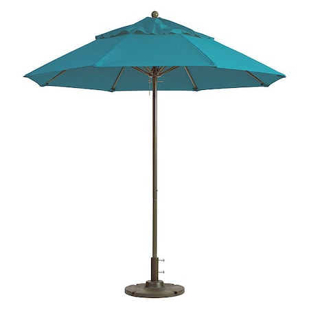 Grosfillex 98824131 Windmaster Umbrella, Turquoise, 9 Ft