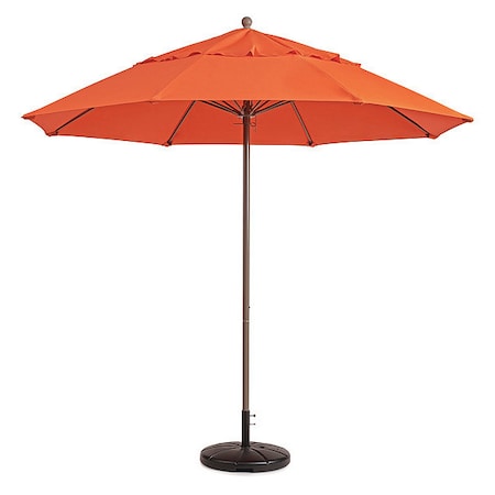 Grosfillex 98801931 Windmaster Patio Umbrella, Orange, 9 Ft