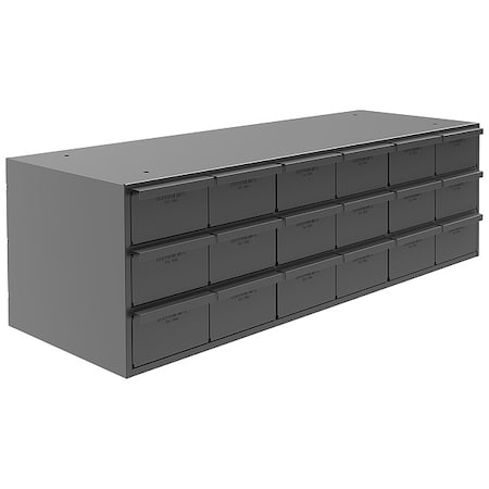 Durham MFG 005-95 Prime Cold Rolled Steel, Drawer Bin Cabinet, 12 1/4 in D x 11 in H x 33 3/4 in W