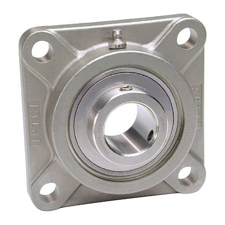Iptci SUCSF204-20MM CAP READY 4 Holes, Flange Bracket Housing, Flange Mount Bearing, Radial Ball, 20 mm Dia, Stainless Steel