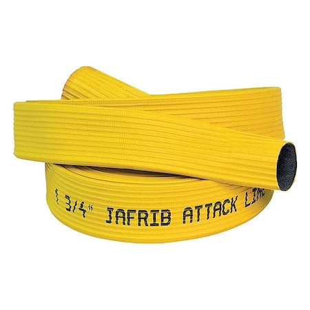 Jafrib 50H6RY-100 Fire Hose, Extruded Through-the-Weave, 6 in Hose Inside Dia., Reinforced Extruded Rubber Hose Tube
