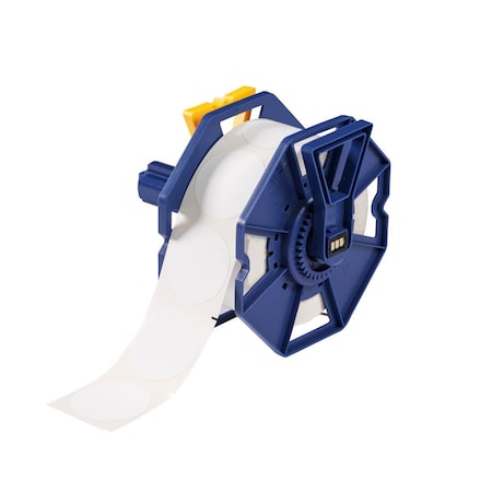 Brady J-390-2595 Pre-Cut Label Stock Roll, White, Matte