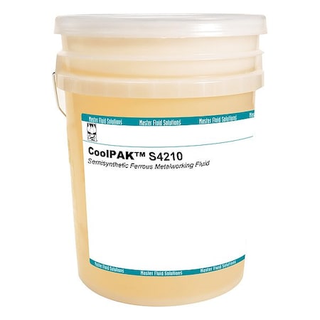 Coolpak CPS4210-5G Metalworking Fluid, S4210, Semisynthetic, 5 gal, Pail, Colorless to Yellow