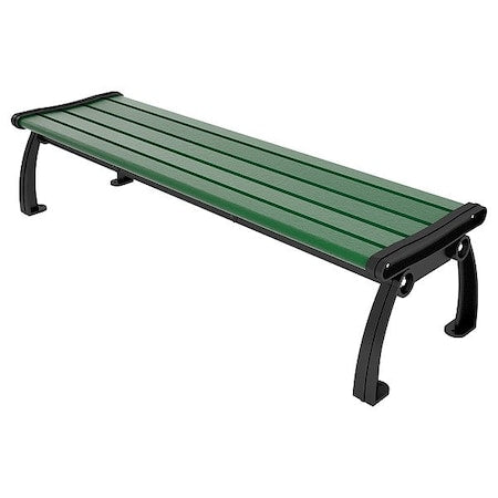 Ultrasite PB 6GREBFHERBAC Outdoor Bench, 72 in L, Green