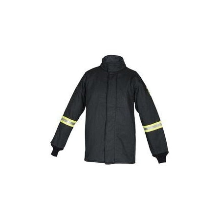 Oberon TCG25-CT-ES-4XL Arc Flash Coat, 25 Cal, Includes Escape Strap, Black, 4XL