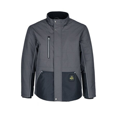 Refrigiwear 8650RGRA3XL ChillShield Jacket, Polyester, Zipper with Snap Closure Storm Flap, Grey, 3XL