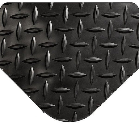 Wearwell 414.1516x2x12BK Antifatigue Mat, 12 ft L, 2 ft W, Black