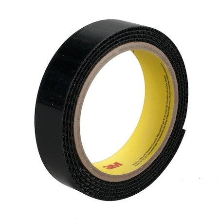 3M SJ3527N Reclosable Fastener, Acrylic Adhesive, 150 ft, 1 in Wd, Black