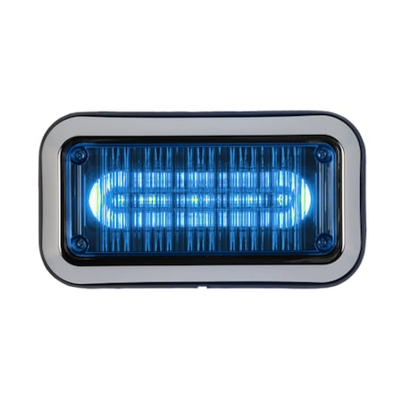 Code 3 3712BBZ-75 Perimeter Light, LED, Blu, Surface, Rect, 6In