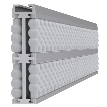 Mason Plastics MP687DD4 ConvGuide, Silver, Aluminum, 4'L, Lane Divider