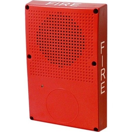 Edwards Signaling WG4RF-SVMHC Outdoor Speaker Strobe, Marked Fire, Red