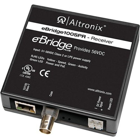 Altronix EBRIDGE100SPR PoE Extender, 3-1/2