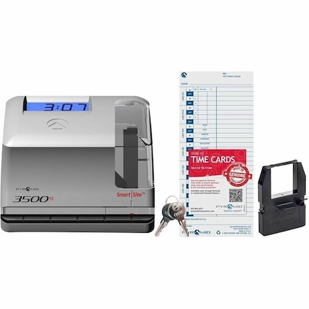 Pyramid 3500ss Time Clock, 6 1/8 in, 5 3/4 in H