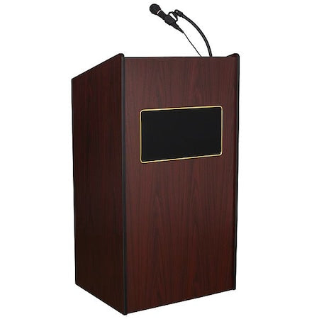 Oklahoma Sound M6010-MY/LWM-6 OSAristocrat Lectern Recharge Battery Wireless Tie Clip Mic, Mahogany