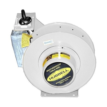 Hubbell Wiring Device-Kellems HBL501232WM1 Extension Cord Reel, White, 50 ft, 10AWG