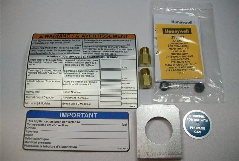 1036540R Reznor Natural Gas to Liquid Propane Conversion Kit