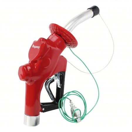 Husky 1212340N FuelNozzle, Red, 1 in, BSP, 7 in AluminumSpout