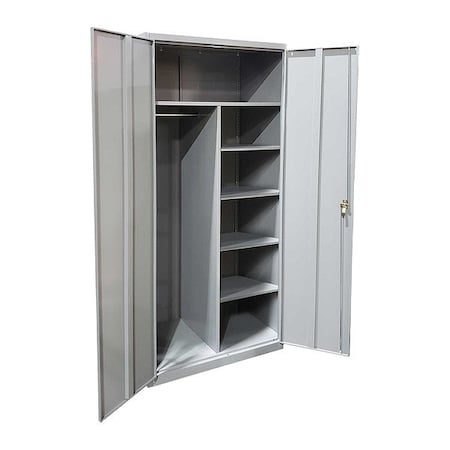 Lyon DD1391 Storage Cabinet, 72 in H, 36 in W, 24 in D, Swing, Keyed, 4 Shelves