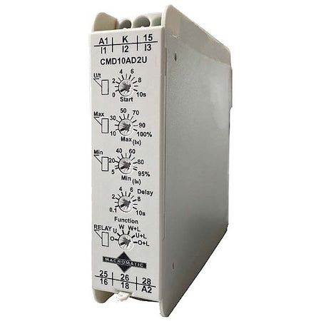 Macromatic CMD10AD2U-G Multi Fun Currnt Relay, 10A, 24-240VACDC, 5Pin