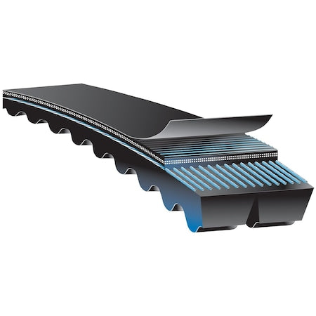 Gates 4/BX87 Banded Cogged V-Belt, Tri-Power PowerBand, BX87, BX, EPDM, 90 in, 0.66 in Top Width