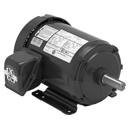 U.S. Motors S3P2G Three-Phase Motor, 3 HP, 182T Frame, 575V Voltage, 1,770 Nameplate RPM 15 7/8 in Overall Length