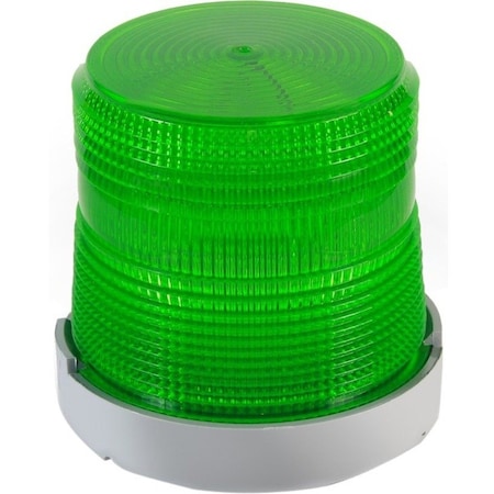 Edwards Signaling 48XBRMG24D Warning Light, Green, (6) LED, 24V DC, 65 FPM, 4 9/32 in Dia., Panel/Conduit