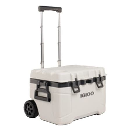 Igloo 00034940 Roller Chest Cooler, White, 52 qt