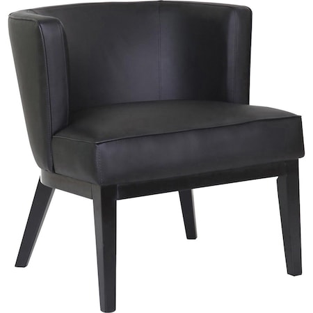 Boss Office Products B529BK-BK Ava Accent Chair, Black Seat, Black Back, 25 1/2 in W 29