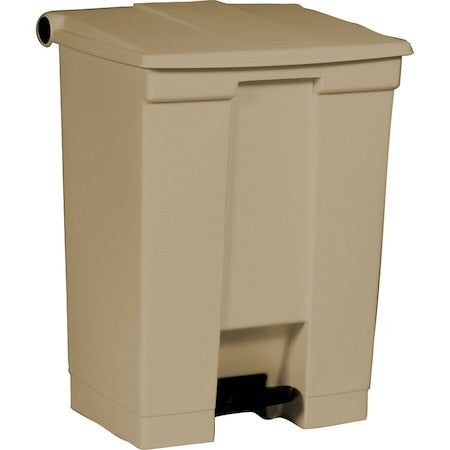 Rubbermaid Commercial FG614500BEIG Step-On Containers 18 gal Rectangular Step-On Can, Beige, Foot Pedal, Plastic, 16 1/8 in