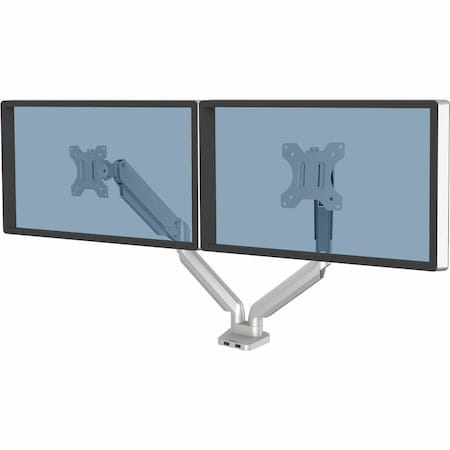 Fellowes 8056501 Dual Monitor Arm, 18 lb. Cap.