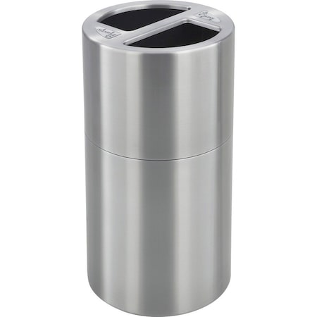 Safco 9931SS 15 gal Round Indoor Metal Can, Stainless Steel, None, Aluminum, Not Applicable