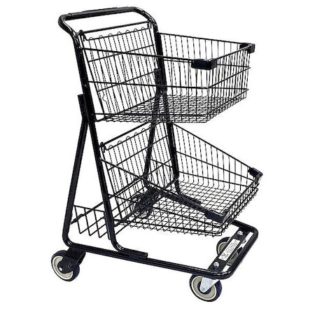 R.W. Rogers CO R5341-BK Two Tier Cart, Steel, 26-1/2