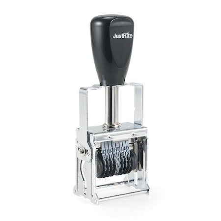 Justrite 049118 Alphanumeric Stamp, Metal, 8 in Overall H