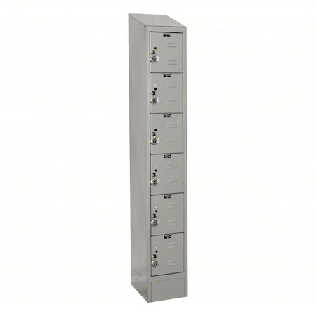 Hallowell URB1228-6ASB-PL Locker, 12 in W, 12 in D, 78 in H