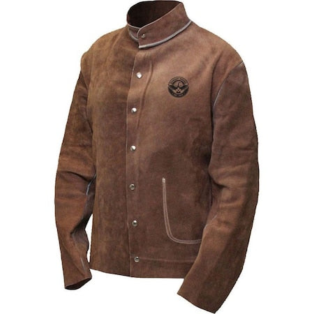BDG 64-1-650-L Welding Jacket, Split Cowhide, Brown, L