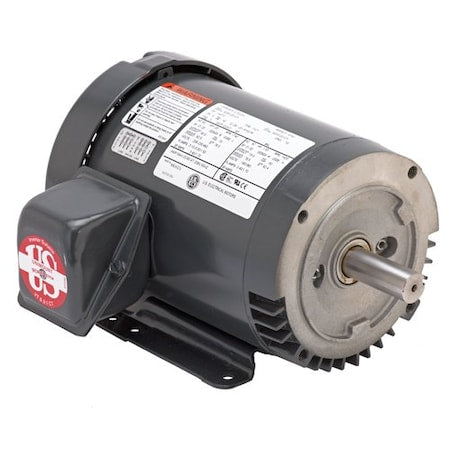 U.S. Motors U32P2HC Three-Phase Motor, 1 1/2 HP, 145TC Frame, 200V Voltage, 1,760 Nameplate RPM 13 1/8 in Overall Length