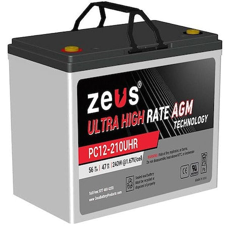 Zeus Battery Products PC12-210UHR 210W 12v Ultra High Rate SLA Battery