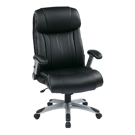 Office Star ECH38665A-EC3 Executive Office Chair, Black, 275 lb cap.