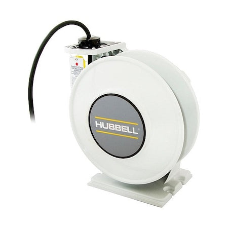 Hubbell Wiring Device-Kellems HBLI80103 Extension Cord Reel, White, 80 ft, 10AWG