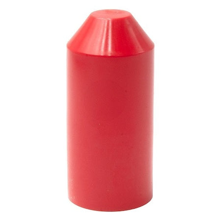 Electriduct HSEC-050-UV-RD-100PK Heat Shrink End Caps, 3:1 I.D. Shrink Ratio, 0.55 in I.D. Before Shrinking, Red, 1.77 in