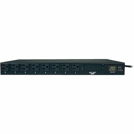 Tripp Lite PDUMH20AT PDU, Auto-Transfer Switch, Local Metered, 5-15R, 5-20P, 12 ft., Black