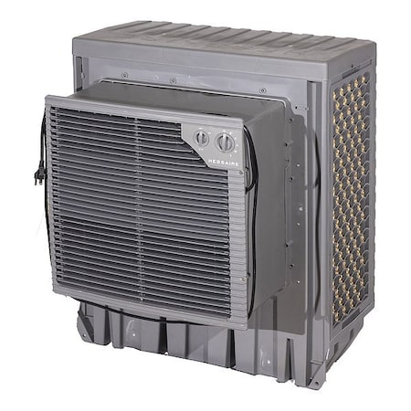 Hessaire W6100 Ducted Evaporative Cooler, 6,100 cfm, 1,600 sq ft, 5 gal, 1/3 hp, Direct